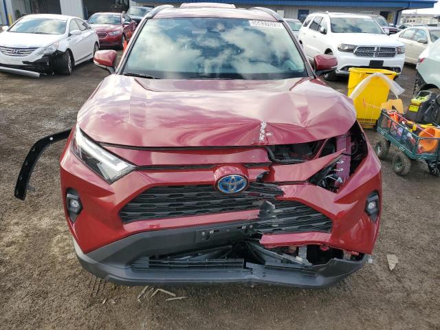 4T3B6RFV0NU080188 - 2022 TOYOTA RAV4 XLE PREMIUM MAROON photo 5