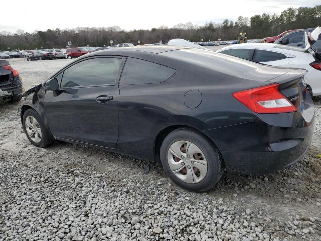 2HGFG3B57DH527391 - 2013 HONDA CIVIC LX BLACK photo 2