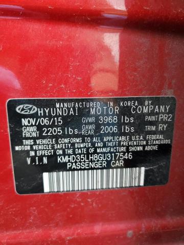 KMHD35LH8GU317546 - 2016 HYUNDAI ELANTRA GT RED photo 13