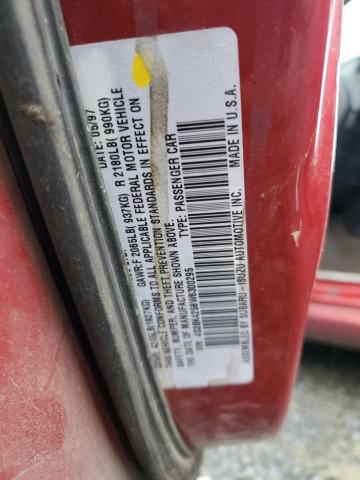 4S3BK4258W6300295 - 1998 SUBARU LEGACY BRIGHTON RED photo 12