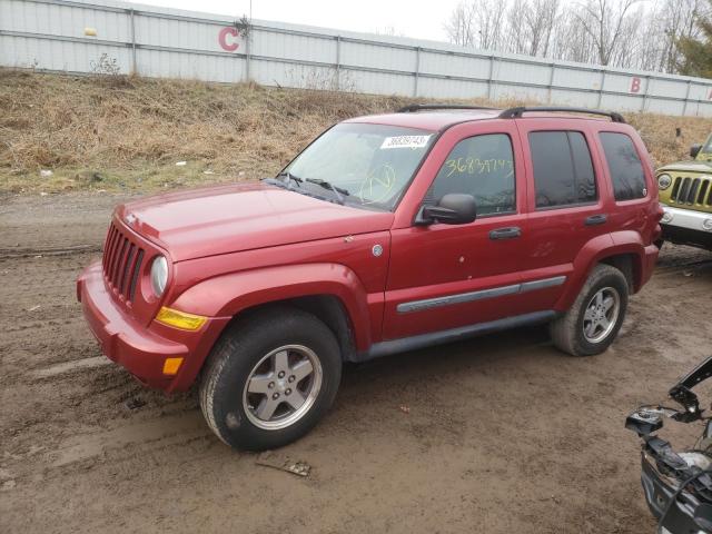 1J4GL38K75W656689 - 2005 JEEP LIBERTY RENEGADE RED photo 1