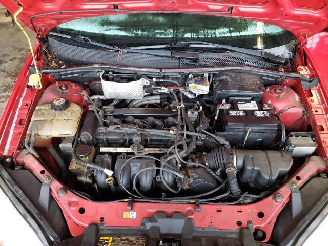 1FAHP34N17W260605 - 2007 FORD FOCUS ZX4 RED photo 11