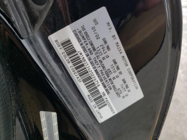 JM1NB353420226758 - 2002 MAZDA MX-5 MIATA BASE GREEN photo 12