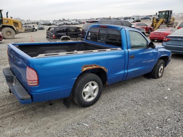 1B7FL26X6YS640442 - 2000 DODGE DAKOTA BLUE photo 3