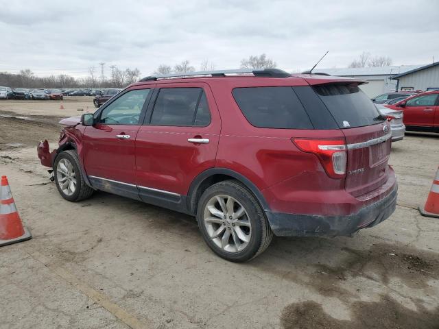 1FM5K7F86EGB52543 - 2014 FORD EXPLORER LIMITED MAROON photo 2