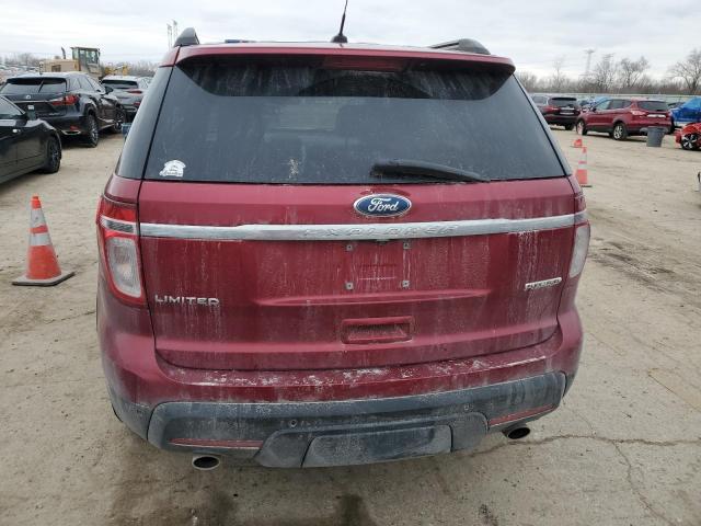 1FM5K7F86EGB52543 - 2014 FORD EXPLORER LIMITED MAROON photo 6