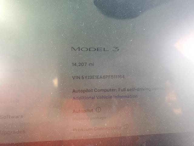 5YJ3E1EA6PF511164 - 2023 TESLA MODEL 3 Qara foto 9