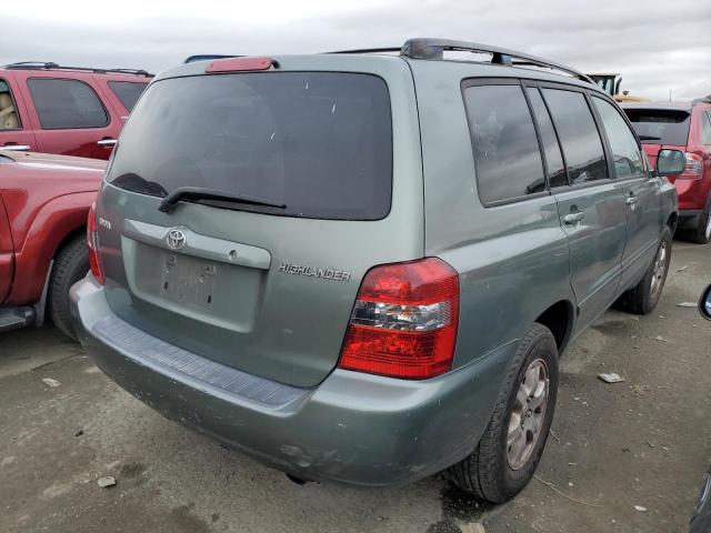 JTEGD21A560139972 - 2006 TOYOTA HIGHLANDER TEAL photo 3