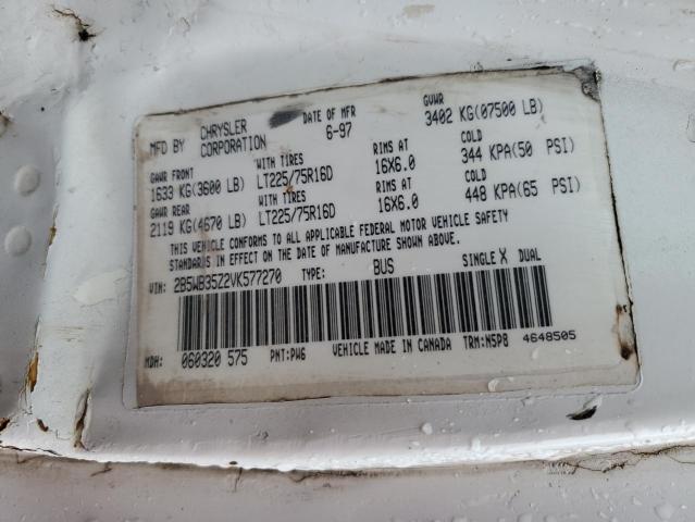 2B5WB35Z2VK577270 - 1997 DODGE RAM WAGON B3500 WHITE photo 13