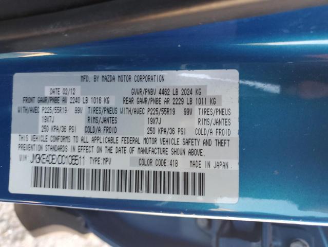 JM3KE4DEXD0106511 - 2013 MAZDA CX-5 GT BLUE photo 12