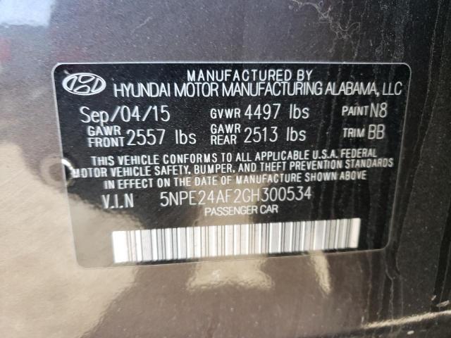 5NPE24AF2GH300534 - 2016 HYUNDAI SONATA SE BROWN photo 12