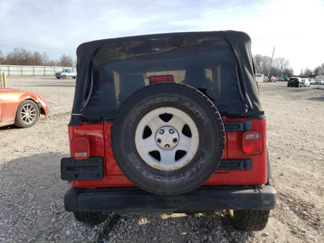 1J4FA39S06P737495 - 2006 JEEP WRANGLER X RED photo 6