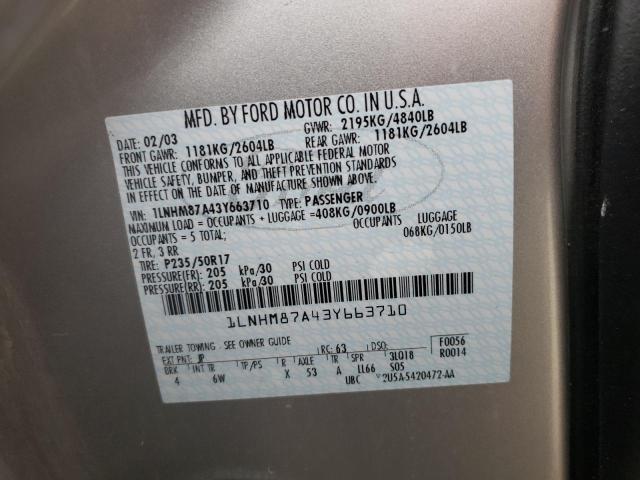 1LNHM87A43Y663710 - 2003 LINCOLN LS 白色 照片 12