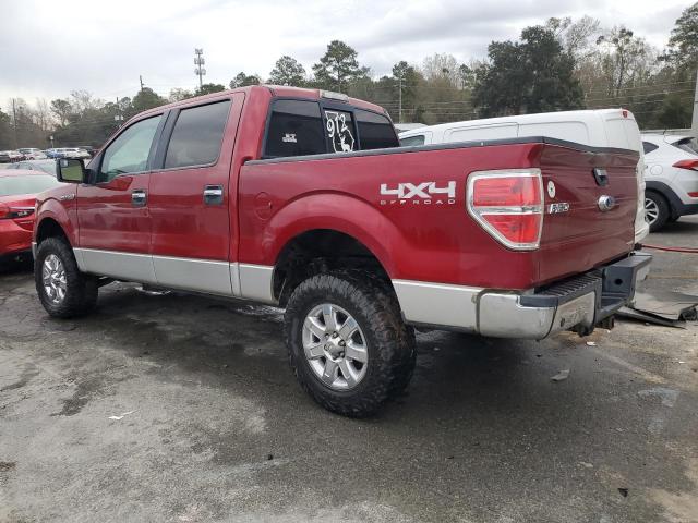 1FTFW1EF6DKD13589 - 2013 FORD F150 SUPERCREW RED photo 2