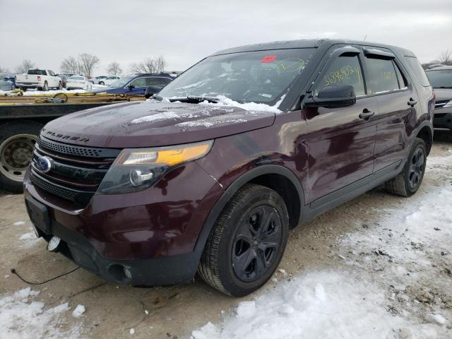 1FM5K8AR8DGA42341 - 2013 FORD EXPLORER POLICE INTERCEPTOR MAROON photo 2