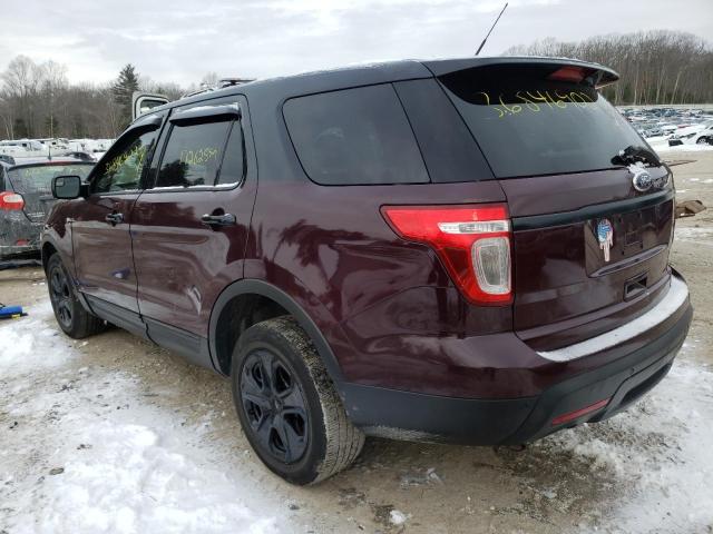 1FM5K8AR8DGA42341 - 2013 FORD EXPLORER POLICE INTERCEPTOR MAROON photo 3