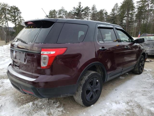 1FM5K8AR8DGA42341 - 2013 FORD EXPLORER POLICE INTERCEPTOR Շագանակագույն լուսանկար 4