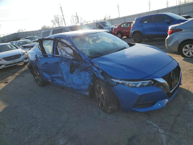 3N1AB8CV7MY292149 - 2021 NISSAN SENTRA SV BLUE photo 4