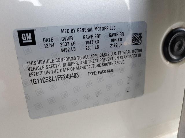 1G11C5SL1FF248403 - 2015 CHEVROLET MALIBU 1LT Бежевый фото 12