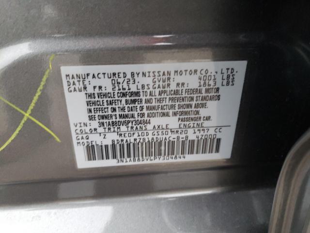 3N1AB8DV6PY304844 - 2023 NISSAN SENTRA SR GRAY photo 13