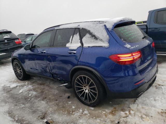 WDC0G6EB5JF376663 - 2018 MERCEDES-BENZ GLC 43 4MATIC AMG BLUE photo 2