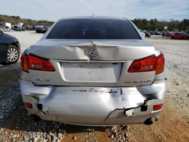 JTHCK262185026485 - 2008 LEXUS IS 250 SILVER photo 6