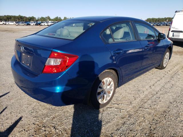 19XFB2F59CE042195 - 2012 HONDA CIVIC LX BLUE photo 3