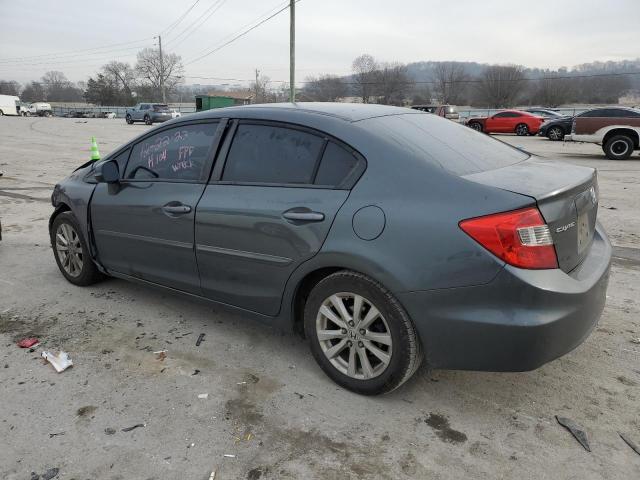 2HGFB2F91CH554039 - 2012 HONDA CIVIC EXL GRAY photo 2