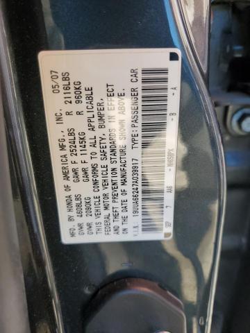 19UUA66247A039917 - 2007 ACURA TL GRAY photo 12