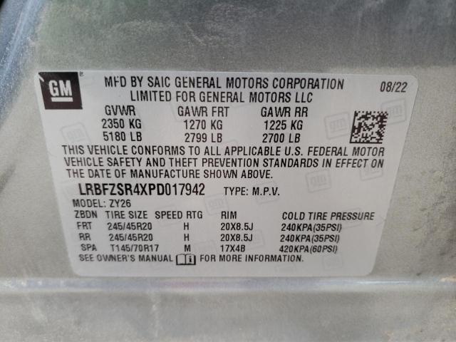 LRBFZSR4XPD017942 - 2023 BUICK ENVISION AVENIR SILVER photo 12