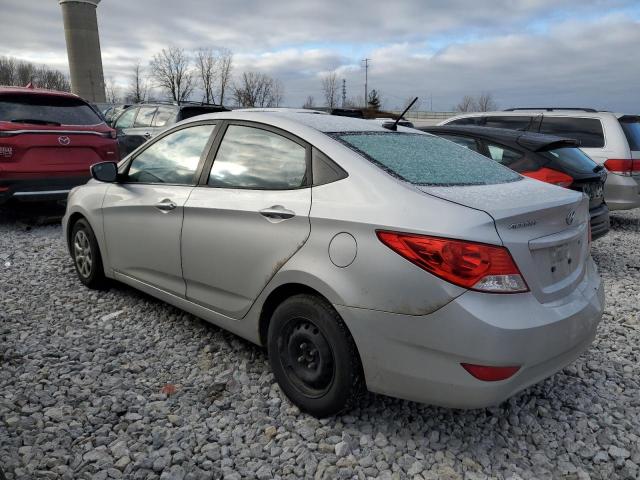 KMHCT4AEXEU587728 - 2014 HYUNDAI ACCENT GLS SILVER photo 2