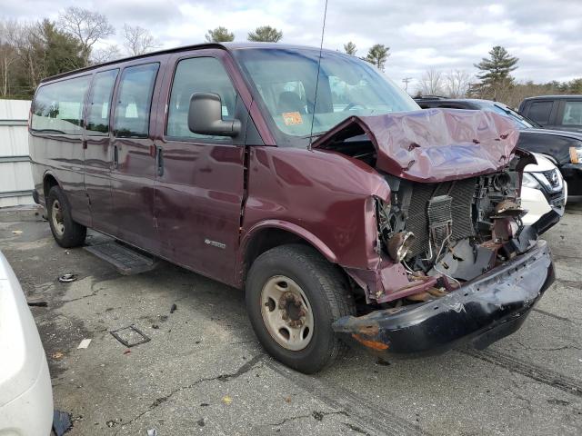 1GAHG39U731136901 - 2003 CHEVROLET EXPRESS G3 MAROON photo 4