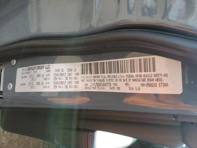 1C4PJMBS6FW503779 - 2015 JEEP CHEROKEE TRAILHAWK GRAY photo 12