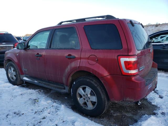 1FMCU931X8KE61681 - 2008 FORD ESCAPE XLT RED photo 2