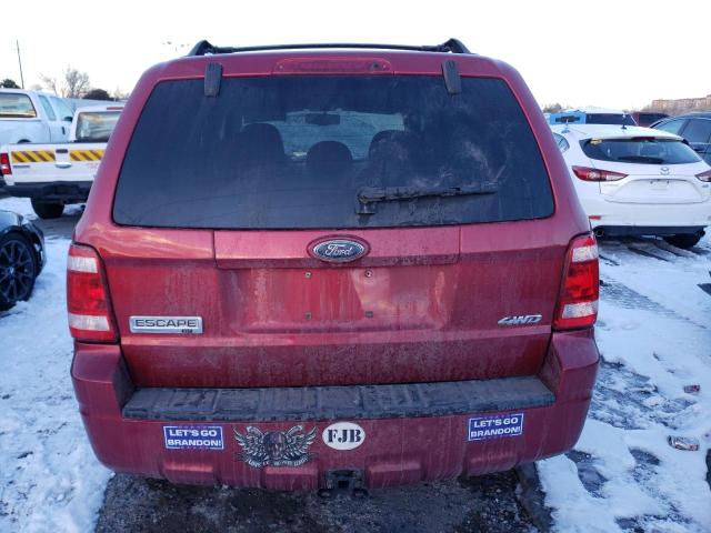 1FMCU931X8KE61681 - 2008 FORD ESCAPE XLT RED photo 6