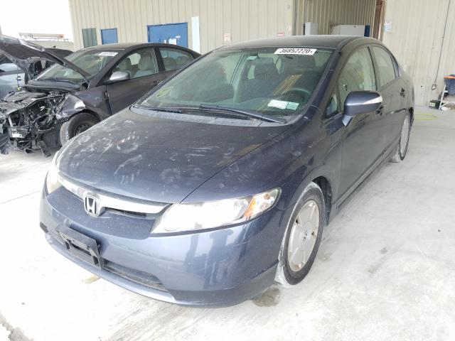 JHMFA36287S023671 - 2007 HONDA CIVIC HYBRID  photo 2