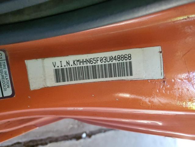 KMHHN65F56U203340 - 2006 HYUNDAI TIBURON GT ORANGE photo 12