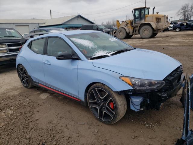 KMHT36AH9NU013904 - 2022 HYUNDAI VELOSTER N BLUE photo 4