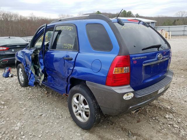 KNDJE723587454690 - 2008 KIA SPORTAGE EX  photo 3