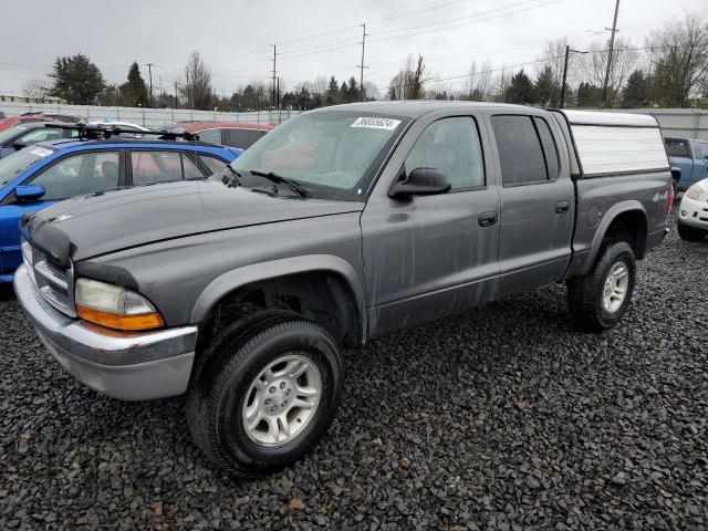 1D7HG48N04S731159 - 2004 DODGE DAKOTA QUAD SLT GRAY photo 1