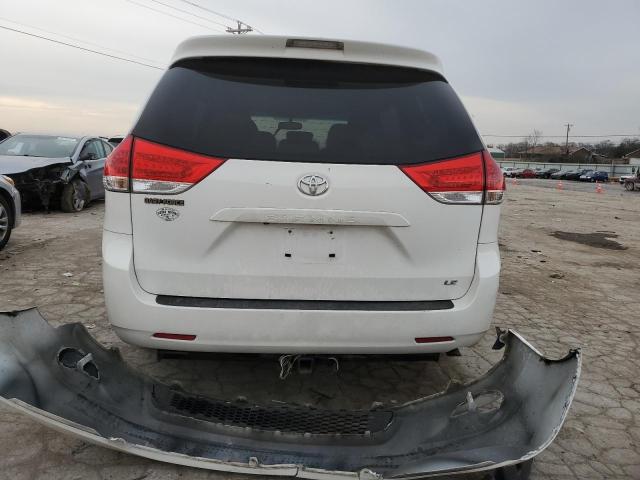 5TDKK3DC3BS063893 - 2011 TOYOTA SIENNA LE WHITE photo 6