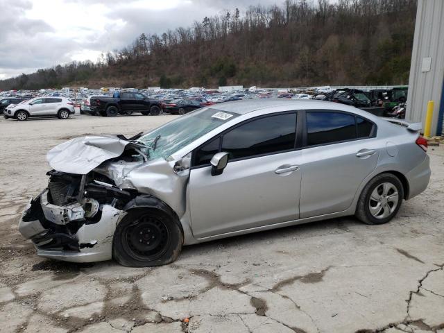 2HGFB2F51DH576718 - 2013 HONDA CIVIC LX SILVER photo 1