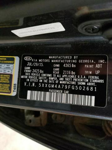 5XXGM4A79FG502681 - 2015 KIA OPTIMA LX GRAY photo 12