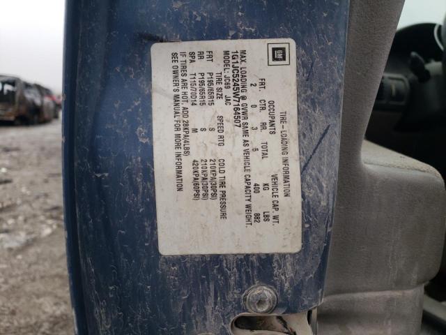 1G1JC5245W7164507 - 1998 CHEVROLET CAVALIER BLUE photo 12