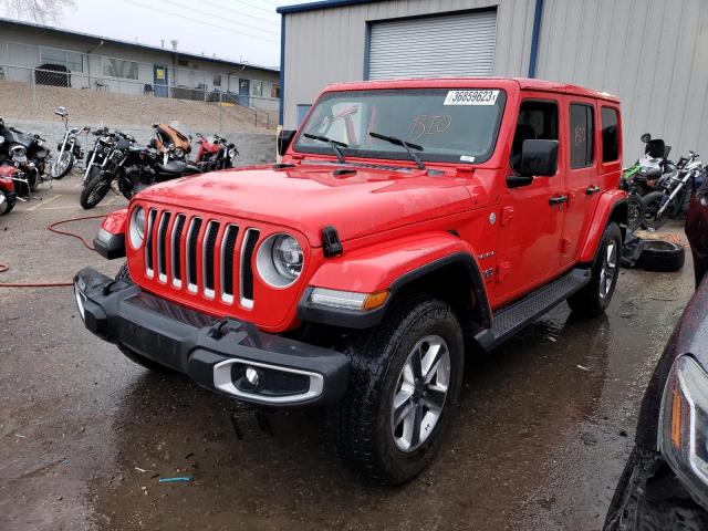 1C4HJXEN1JW147648 - 2018 JEEP WRANGLER U SAHARA RED photo 1