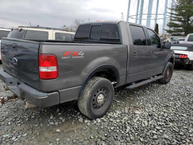 1FTPW14524KB45639 - 2004 FORD F-150 SUPERCREW GRAY photo 3