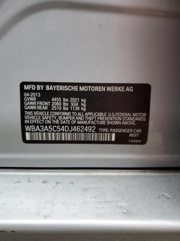 WBA3A5C54DJ462492 - 2013 BMW 328 I SILVER photo 12