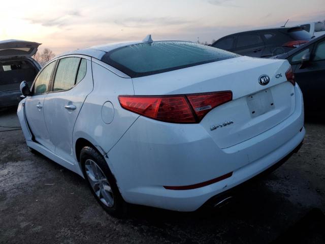 KNAGM4A76D5361289 - 2013 KIA OPTIMA LX WHITE photo 2