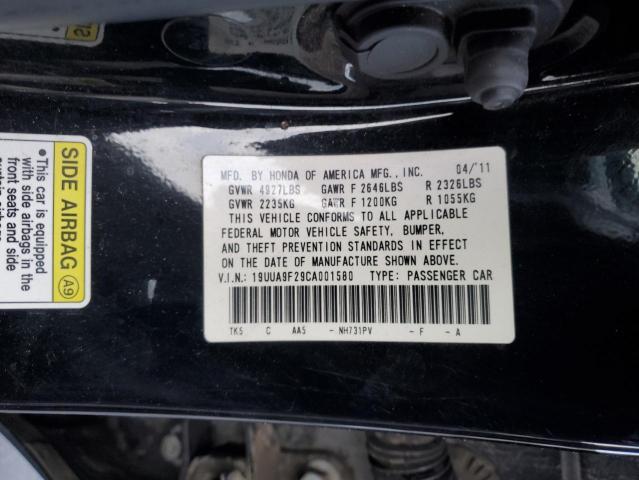 19UUA9F29CA001580 - 2012 ACURA TL BLACK photo 12