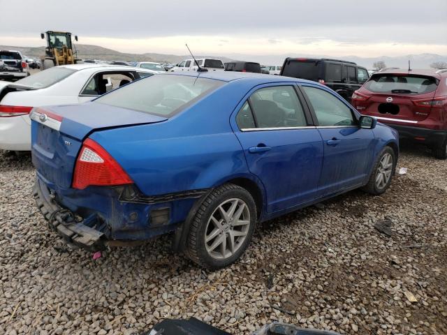 3FAHP0JA2BR256946 - 2011 FORD FUSION SEL BLUE photo 3